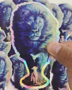 "The Lamb's Might" Holographic Sticker