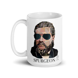 "Thug Life Spurgeon" (Low Poly Portrait) Mug