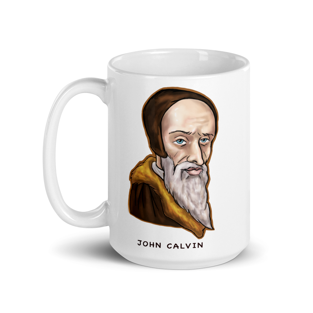 John Calvin Cartoon - Mug